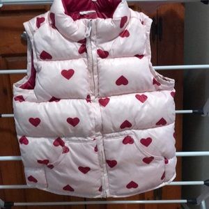 Girl reversible puffer vest
